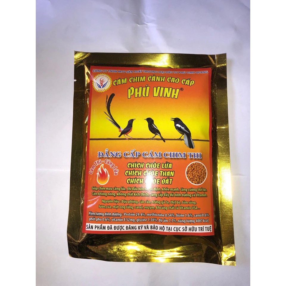 PHÚ VINH CÁM CHIM CAO CẤP CĂNG LỬA CHO CHÍCH CHÒE 100G