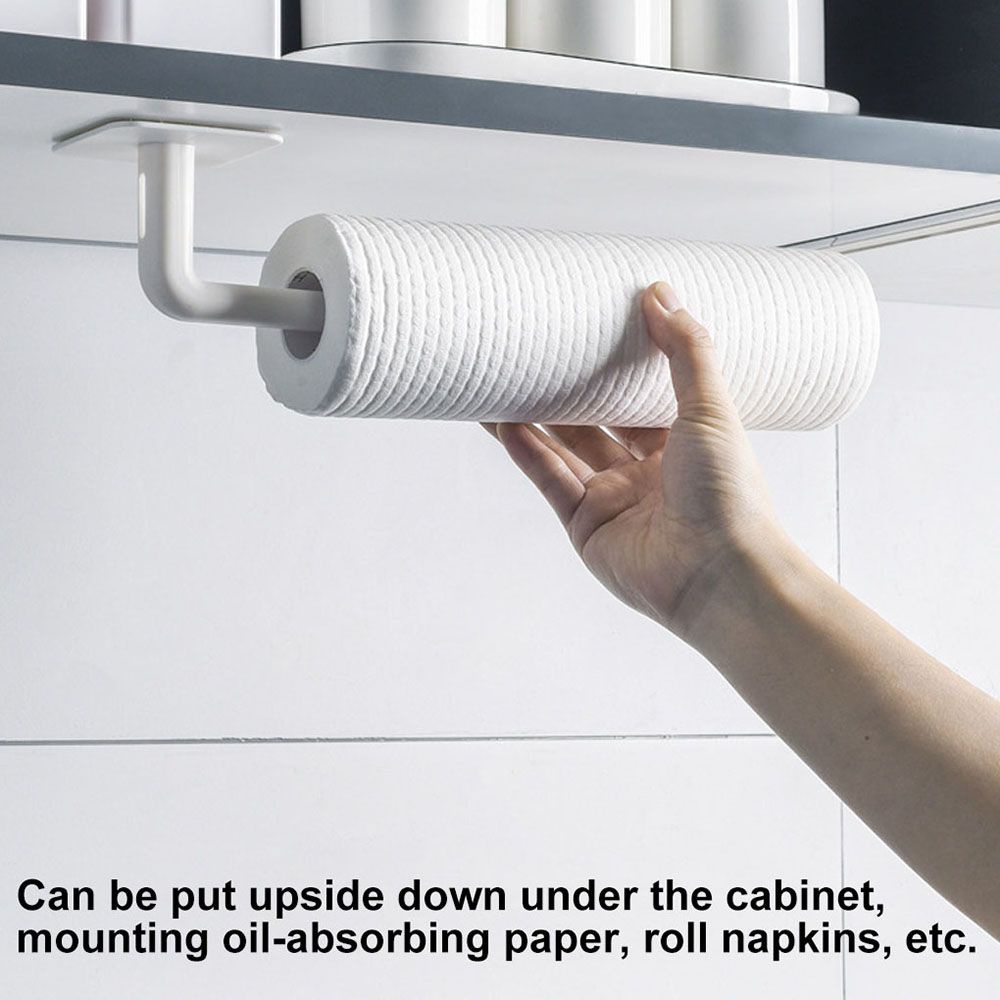 Bộ 1/2 cái giá đỡ nắp nồi/khăn giấy/đồ bếp dán tường không cần khoan cho nhà bếp/phòng tắm