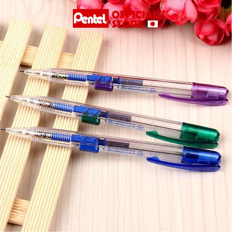 Bút Chì Kim Pentel Bấm Thân Giữa PD105T/ PD107T | Thiết Kế Thân Trong Đẹp Mắt | Nút Bấm Tiện Lợi | Hàng Chính Hãng GDP |