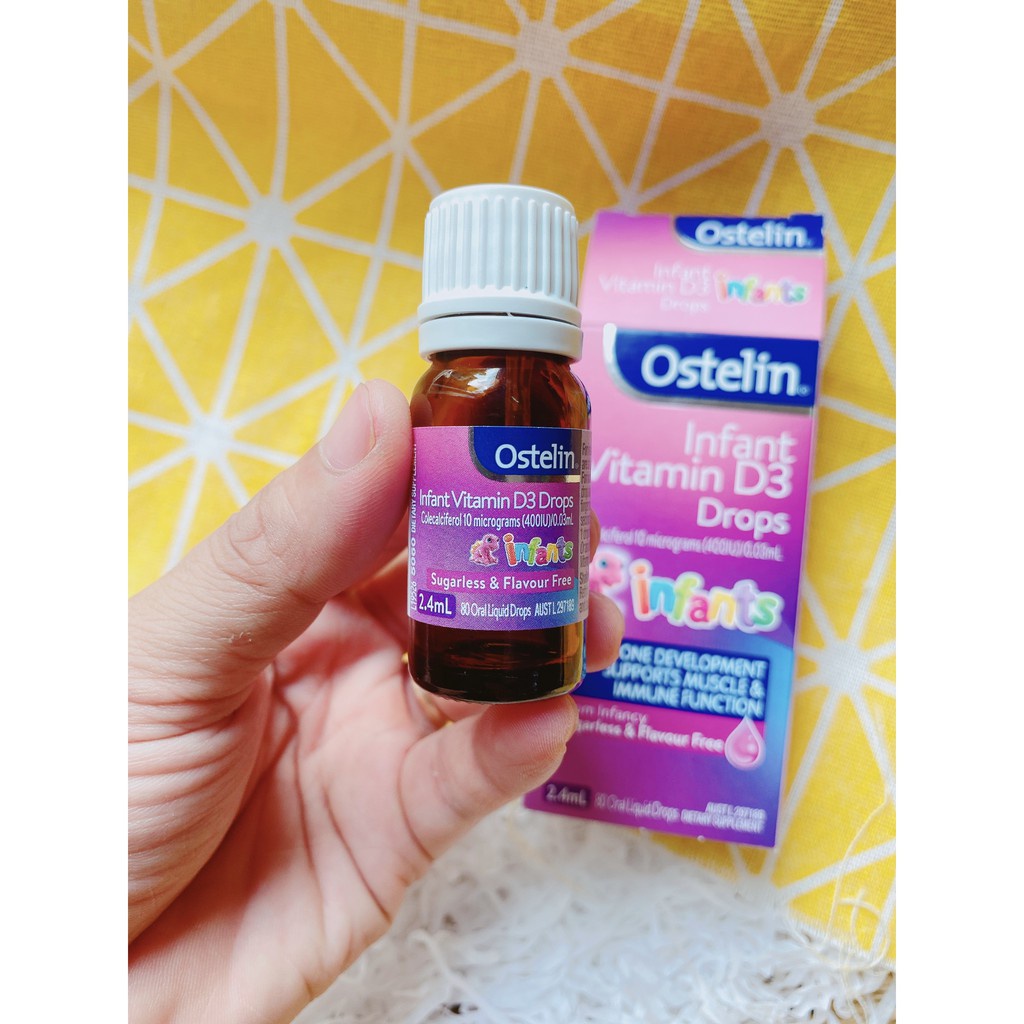 Vitamin D3 Ostelin, D3 Drops Ostelin 2.4ml, D3 Liquid Ostelin 20ml - Xuất xứ Úc