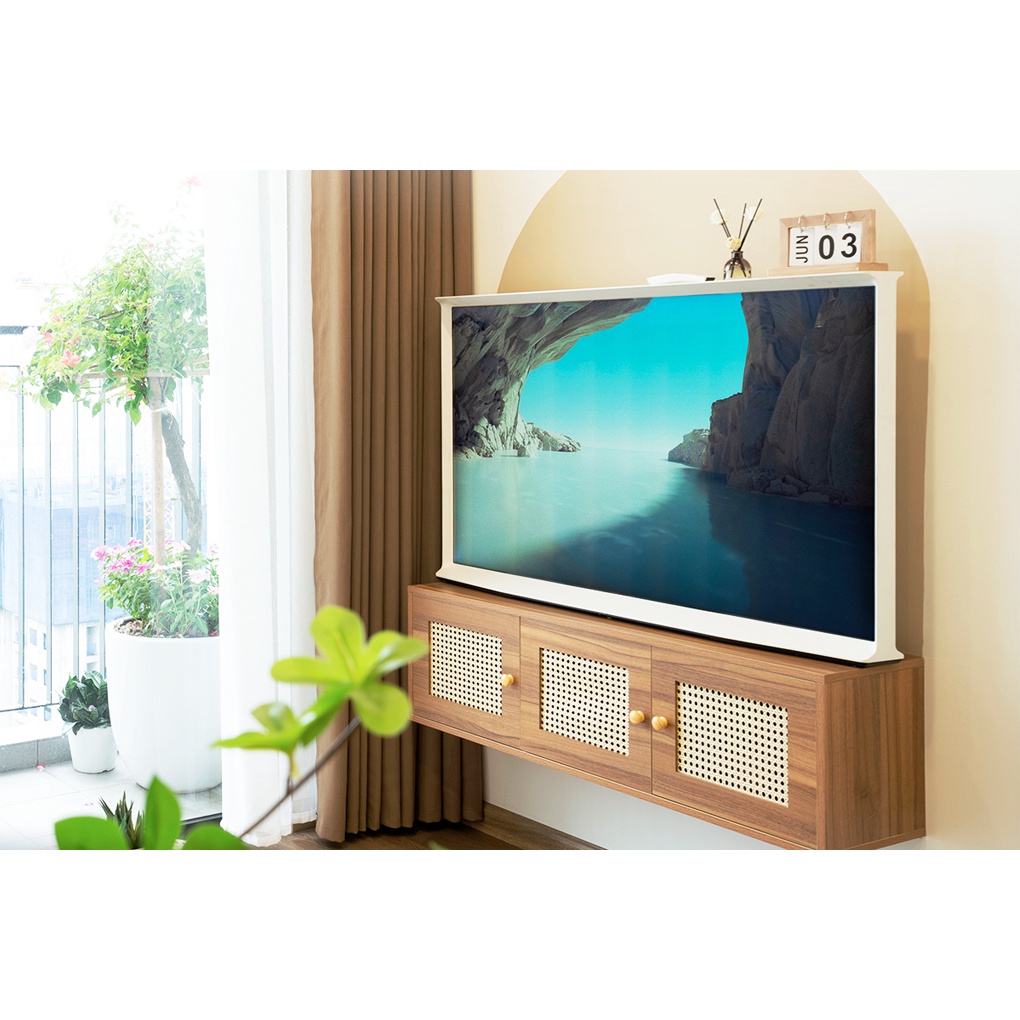 Smart Tivi Kiểu Chữ Có Chân The Serif QLED Samsung 4K 55 inch QA55LS01T 2020 - Showroom.tivi.tphcm