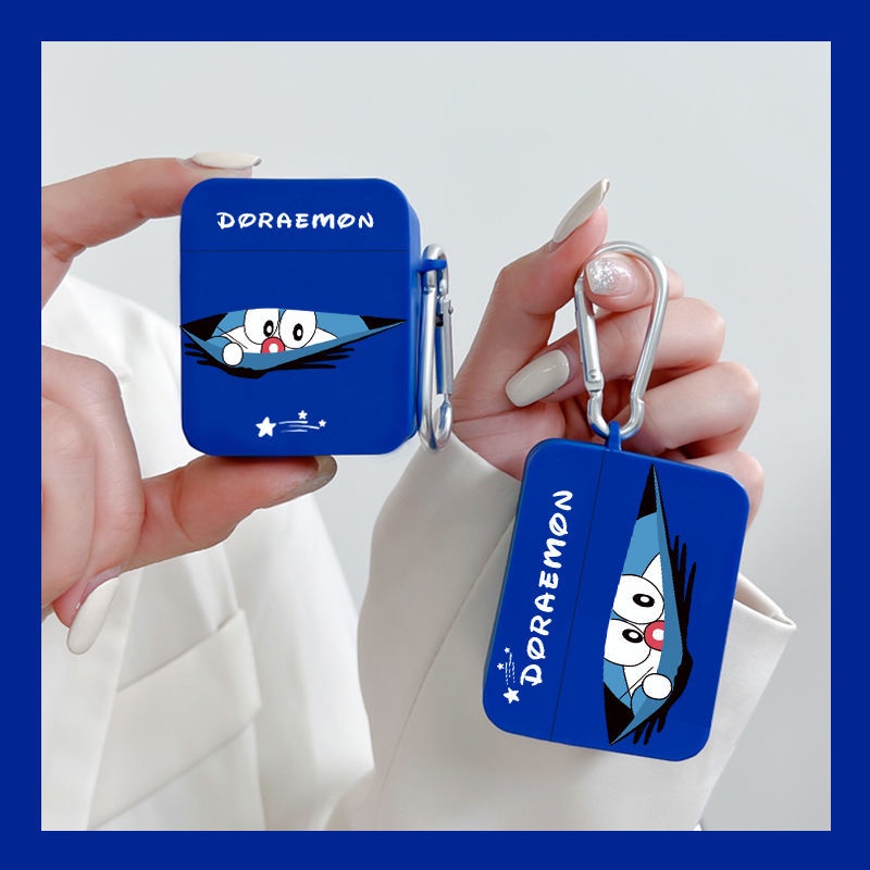 Vỏ Bảo Vệ Hộp Sạc Tai Nghe Bluetooth Bằng Silicon Hình Hoạt Hình Doremon Cho Airpods 1 / 2 Gen Airpods 2