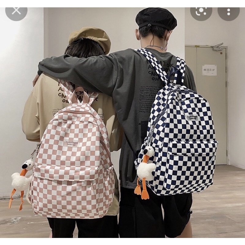 Balo kẻ karo siêu cute