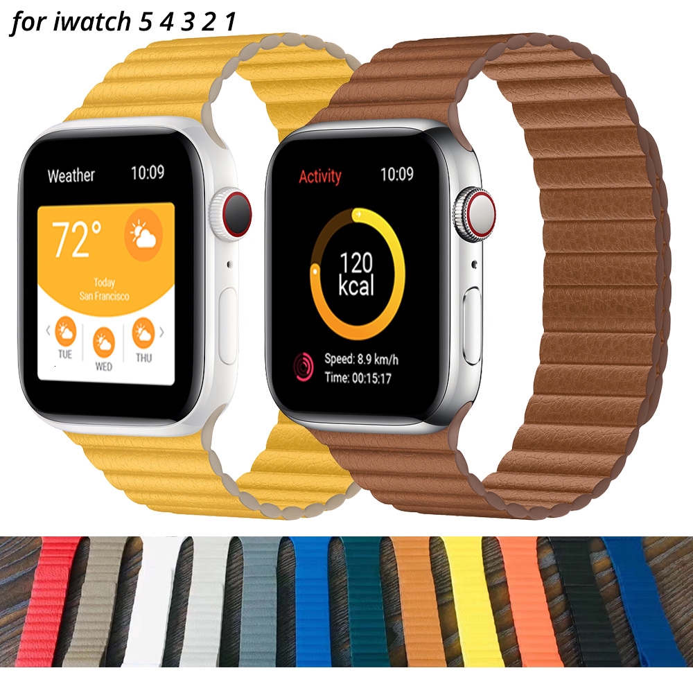 Dây Đeo Da Kiểu Dáng Thời Trang Dành Cho Đồng Hồ Thông Minh for Apple Watch Series 7 6 SE 5 4 3 2 1s 45mm 41mm 44mm 42mm 40mm 38mm