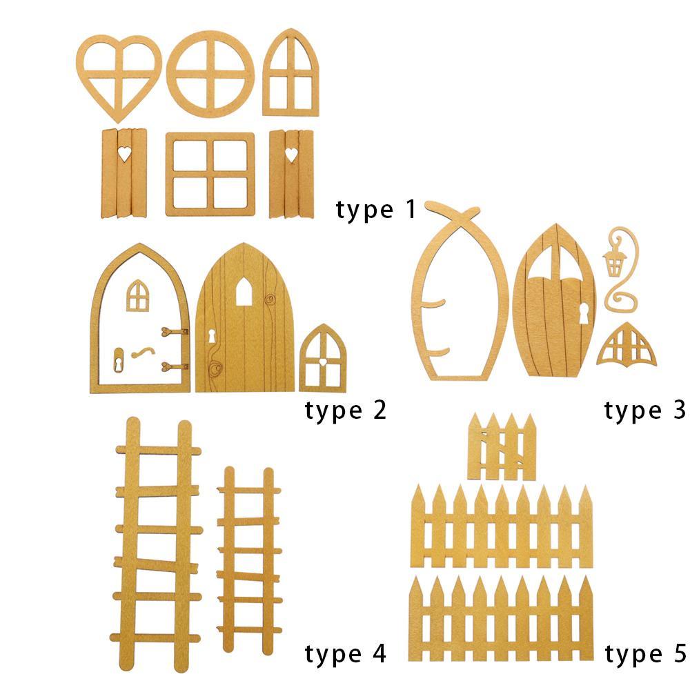 Mô Hình Cửa Tiên Elf Mini Phong Cách Cổ Điển Dùng Để Trang Trí Nhà Búp Bê