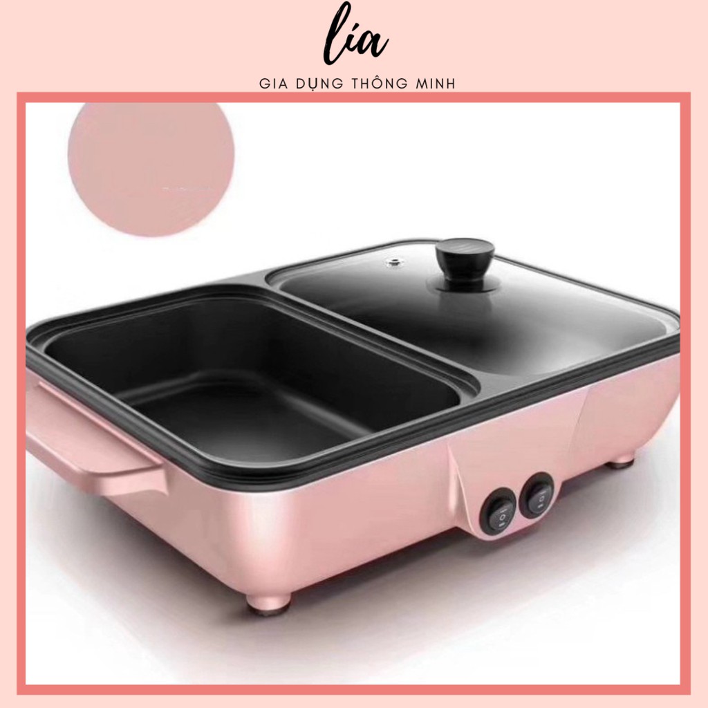 Nồi Lẩu Kiêm Nướng 🥘 2in1 Mini Hàn Quốc🥘 Bếp Lẩu Nướng Đa Năng Cao Cấp