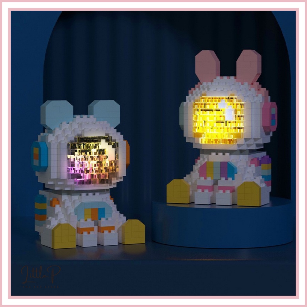 Lego Nanoblock - Đồ chơi lắp rắp mô hình 3D Phi hành gia phiên bản Ann and Andy