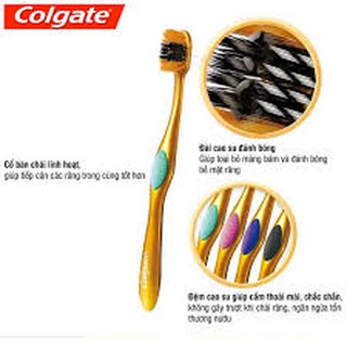 Bàn Chải Đánh Răng Colgate 360 charcoal GOLD DTA