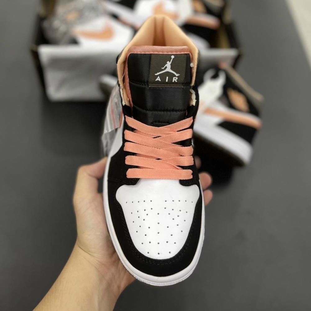 BIG SALE Giày Sneaker Jordan Mid Hồng Trắng Giày Thể Thao Nam Nữ Cao Cổ Full Phụ Kiện | BigBuy360 - bigbuy360.vn