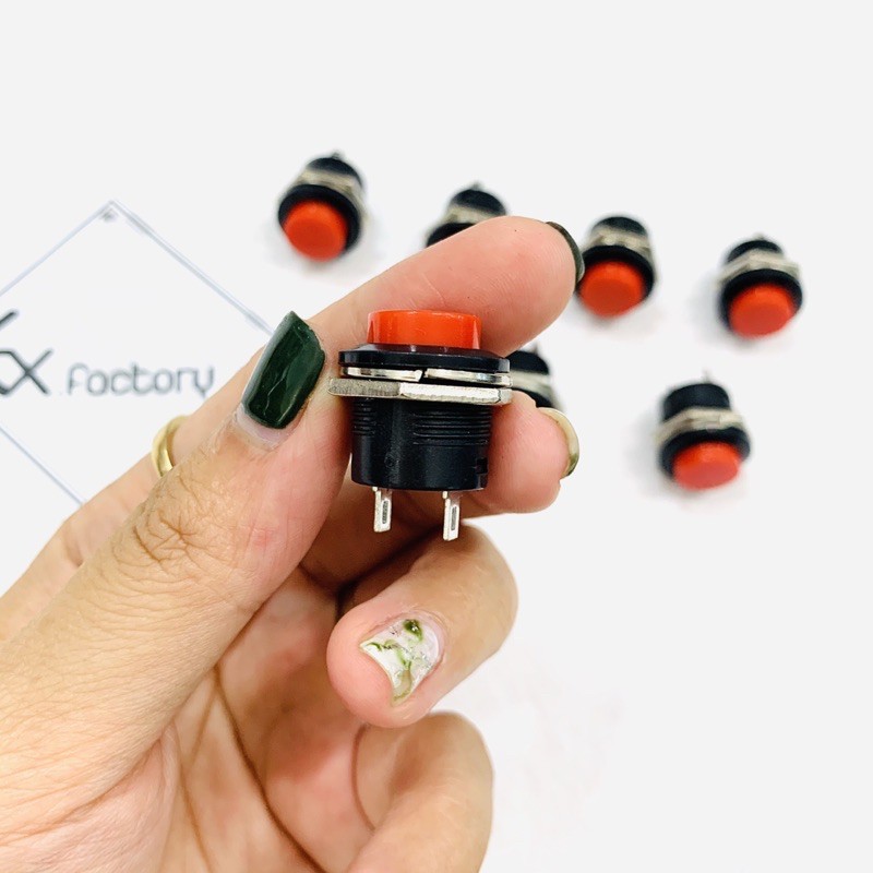 Công tắc nhấn nhả 16mm màu xanh, đỏ, xanh dương