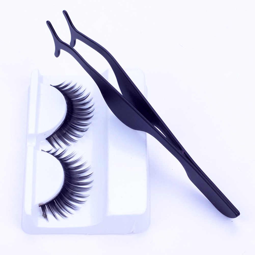Nhíp Gắn Lông Mi Giả Kim Loại MAANGE False Eyelashes Applicator Tool NDT (Đầu Ngang)