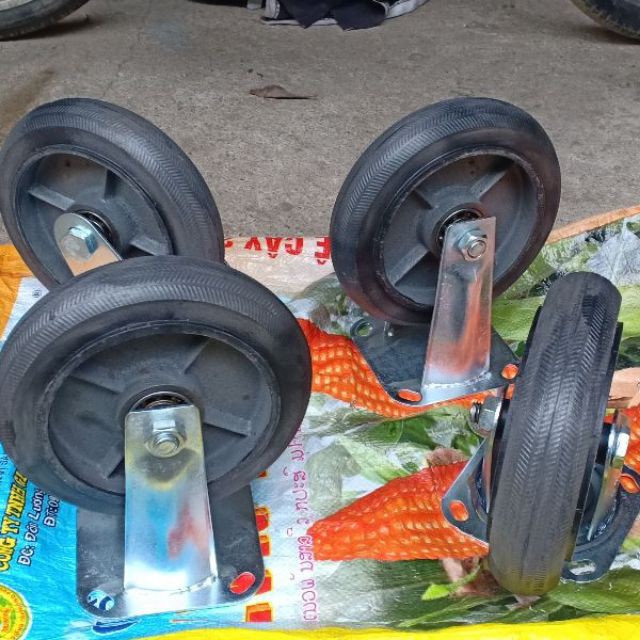 Bánh Xe Đúc Gang Cao Su Tải Cao Ø 125mm - 130mm