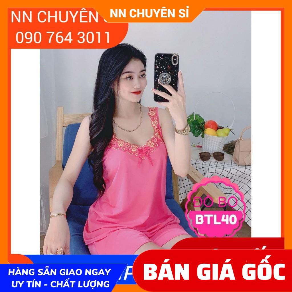 Đồ bộ nữ mặc nhà sexy chất thun mềm mịn siêu mát lạnh phối ren dễ thương BTL thun lạnh đùi