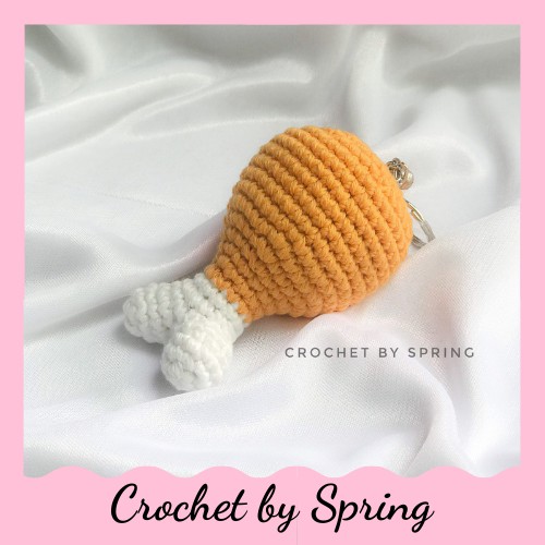 MÓC KHOÁ ĐÙI GÀ BẰNG LEN l crochetbyspring