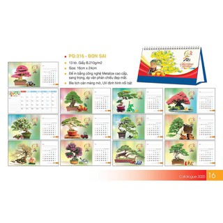 Combo 10 cuốn lịch để bàn 2020