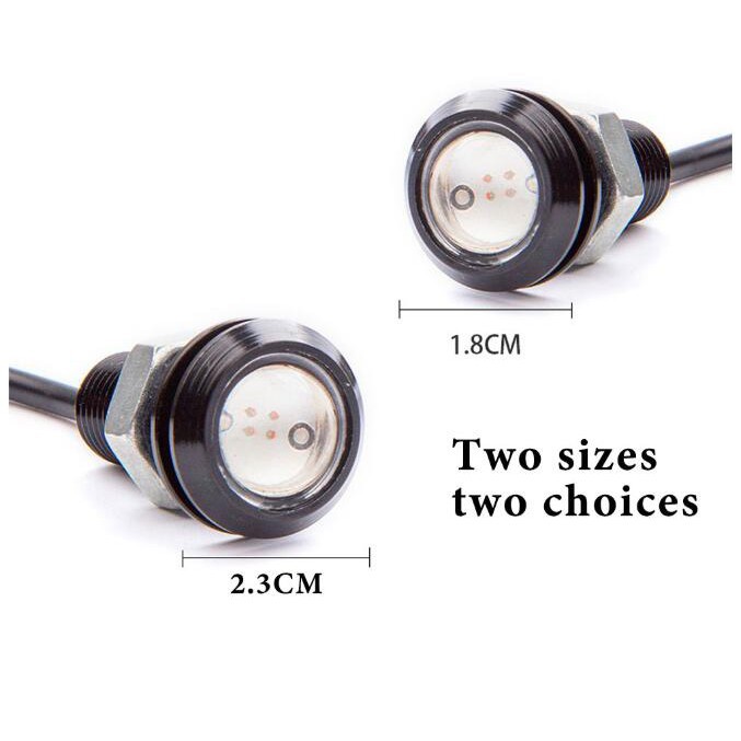 LYMOYO Đèn Led Mắt Đại Bàng Drl 18mm 23mm 2w Cob Chống Nước Cho Xe Hơi