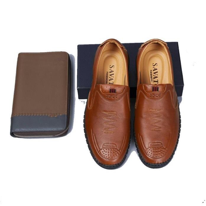 [ Giá hủy diệt ] Giày lười nam da bò lịch lãm bảo hành 12 tháng | BigBuy360 - bigbuy360.vn