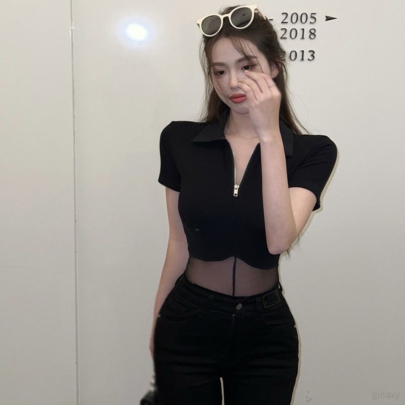 Áo liền quần Tay Ngắn Màu Sắc Thanh Lịch Phong Cách Hàn Quốc Cho Nữ