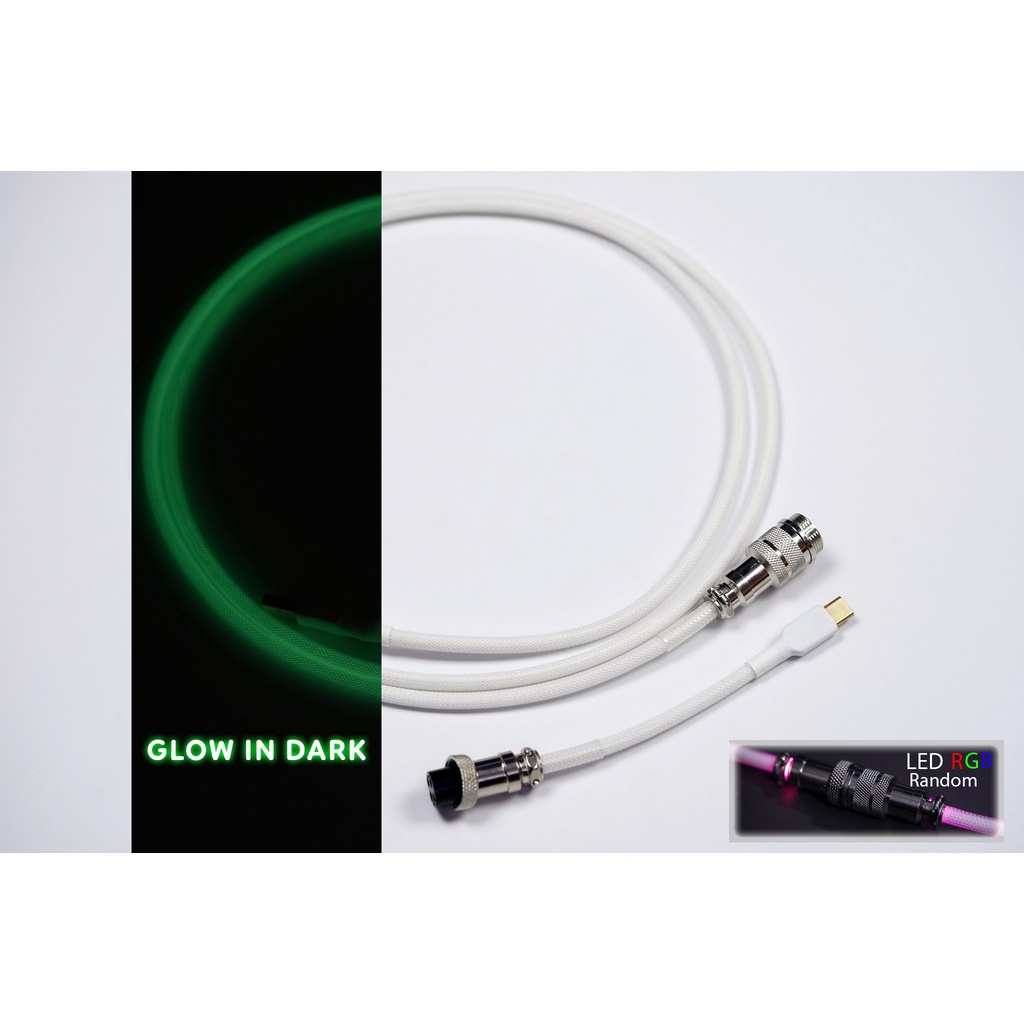 Dây cáp có LED custom cho bàn phím cơ 49Fzone DẠ QUANG - GLOW IN DARK