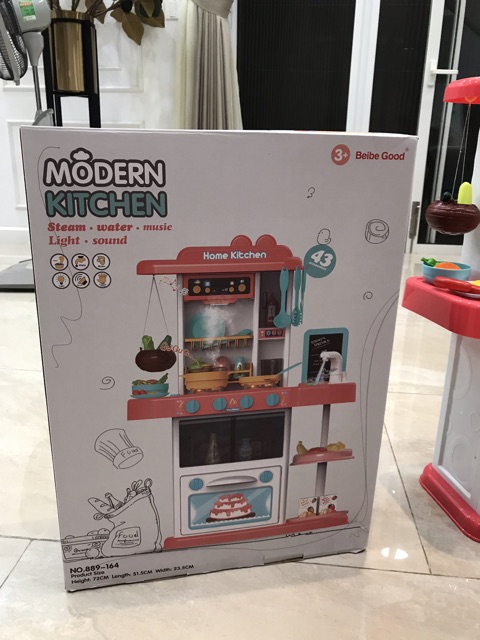 MODERN KITCHEN, CÓ VÒI XỊT NƯỚC, KHÓI, ĐÈN NHẠC