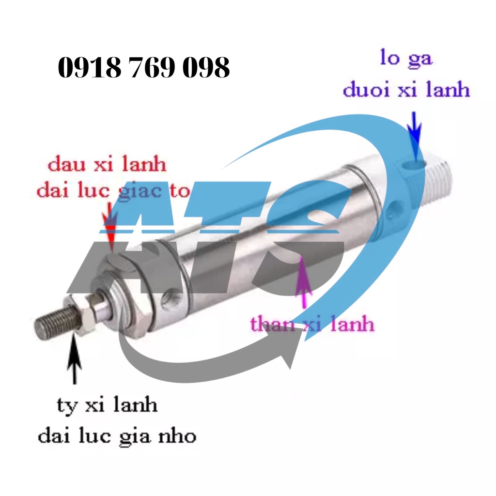 Xylanh tròn inox tga stnc đường kính 25 - ảnh sản phẩm 5