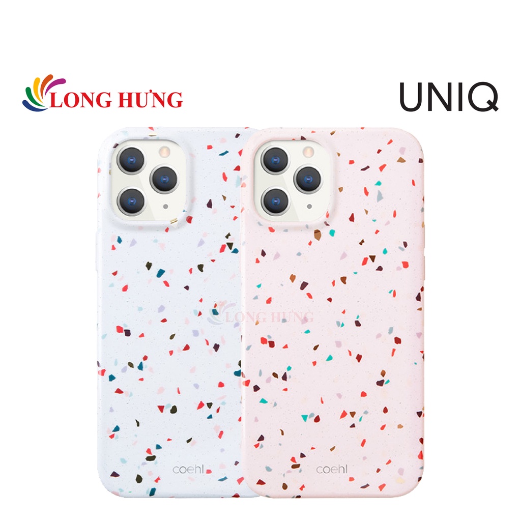 Ốp lưng nhựa cứng giả kính Uniq Coehl Terrazzo iPhone 12 Series - Hàng chính hãng - Thiết kế sang trọng