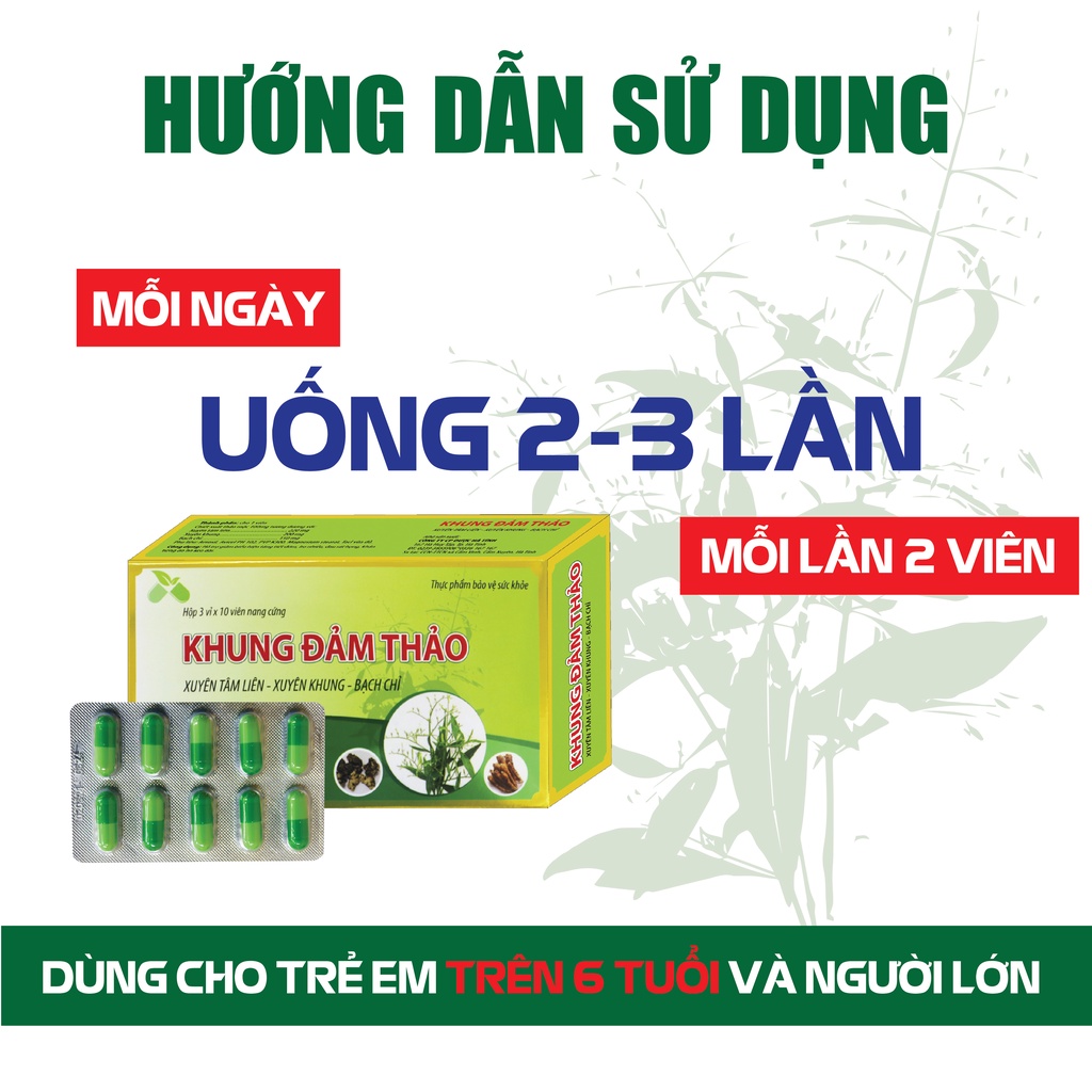 Viên uống xuyên tâm liên Khung đảm thảo hỗ trợ cảm cúm giảm ho đau rát họng (30 viên)