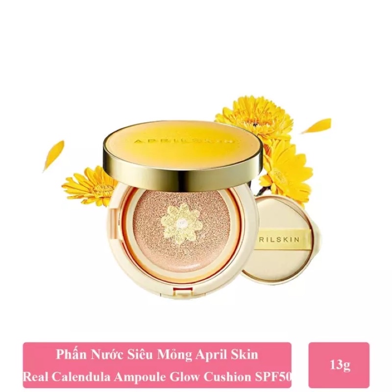 Phấn nước APRIL SKIN REAL AMPOULE GLOW Cushion SPF50+PA++++ 13g | BigBuy360 - bigbuy360.vn