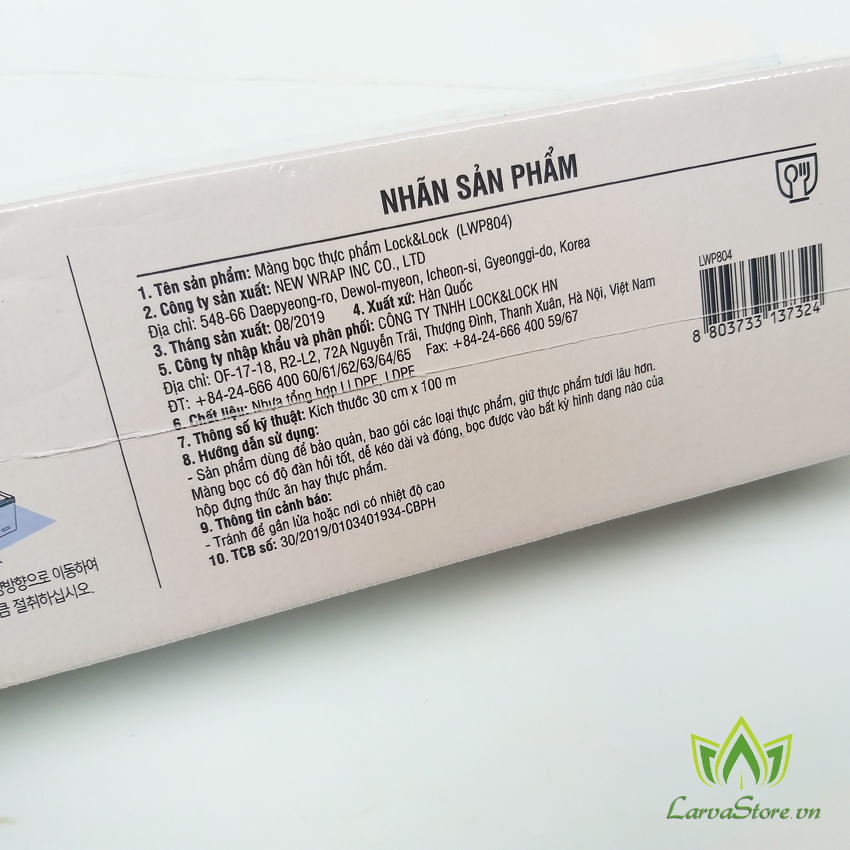 Màng Bọc Thực Phẩm Lock&amp;Lock LWP804 30cm x100m / LWP803 20cm x 100m