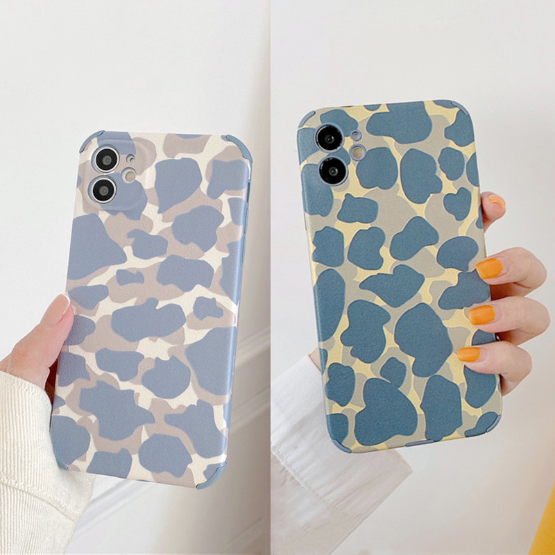 Leather Phone Case for iPhone 12 Pro Max iP11 X XR Cute Pattern Printed Mobile Phone Soft Back Case