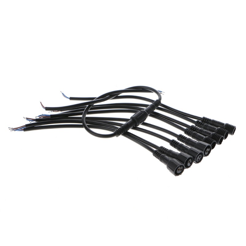 Set 5 Cặp Dây Cáp Nối Đèn Led 2 Pin Chống Thấm Nước