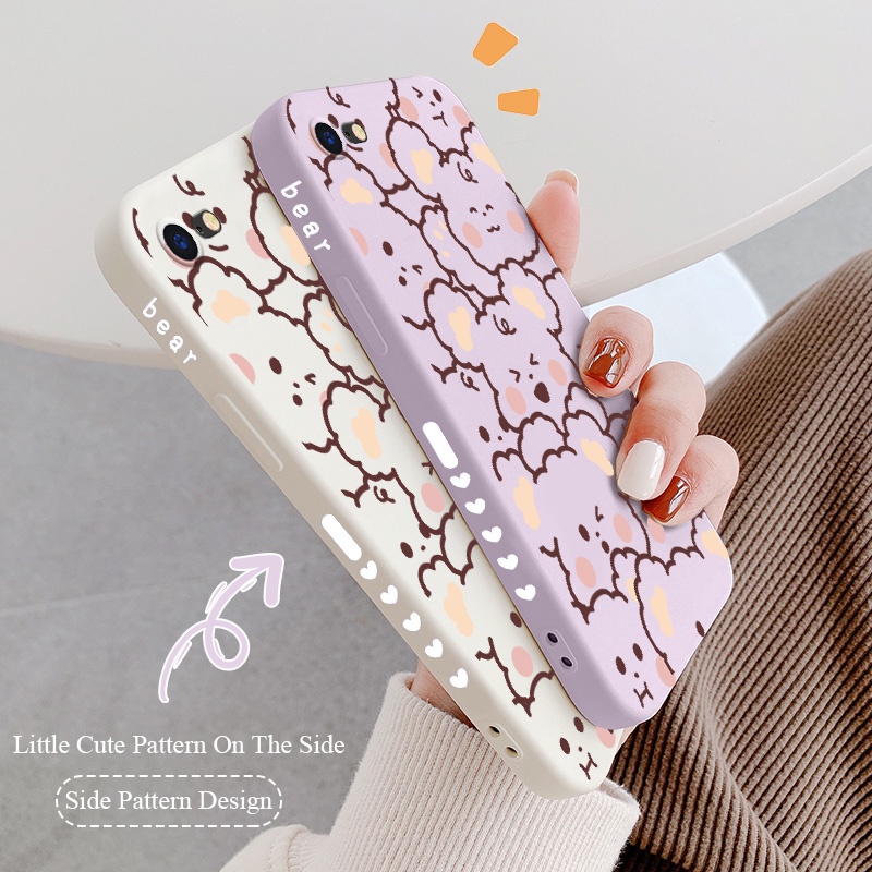 Ốp lưng Hình đại diện gấu Phone Case For iPhone 8 7 Plus 8Plus 7 7Plus SE2020 Vỏ điện thoại mềm silicon lỏng
