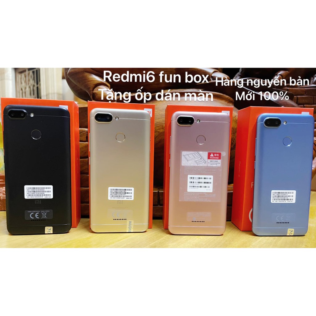 điện thoại Xiaomi Redmi 6 2sim ram 3G/32G mới Chính hãng, Tiếng Việt, VÂN TAY, Chiến PUBG/Liên Quân | BigBuy360 - bigbuy360.vn