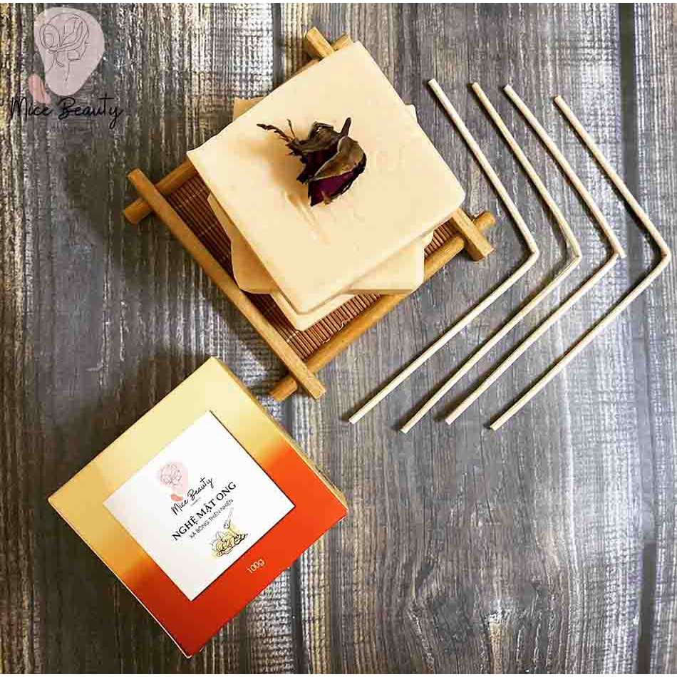 Xà Bông Handmade Nghệ-Mật ong - Xà Phòng Mice Beauty Cao cấp 100% Thiên Nhiên - Trắng da, Mờ thâm - 100Gr | BigBuy360 - bigbuy360.vn