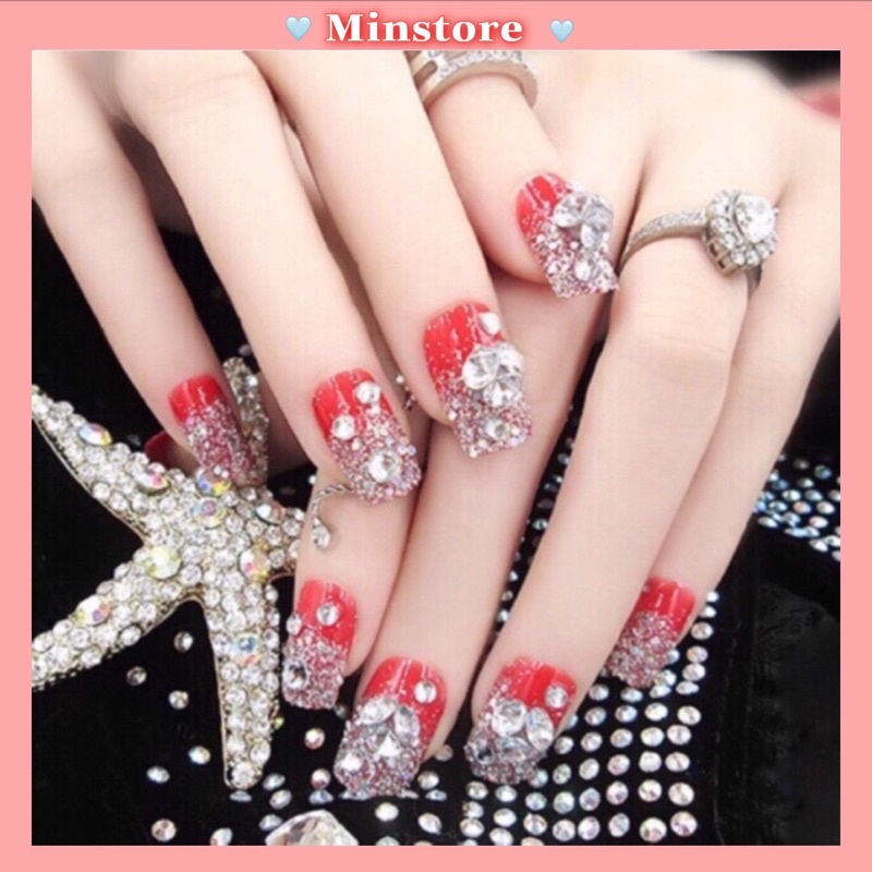 Bộ Nail 24 Móng Giả Sang Trọng Cho Nữ Tặng Kèm Keo Dán Và Dũa