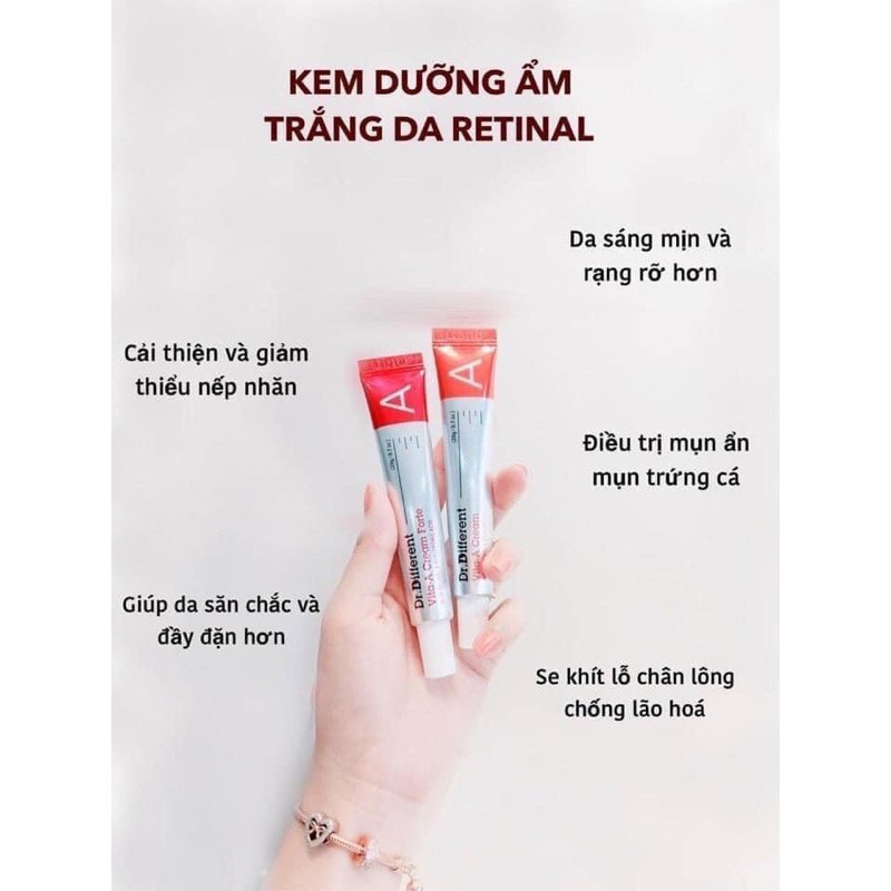 kem dưỡng retinal reti A  Dr. different 0,05 0,1 0,12 % trẻ hoá da ngừa mụn