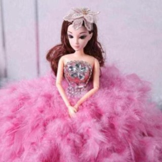Váy Búp bê cô dâu bên váy cưới Lông ngỗng cao 45cm -
