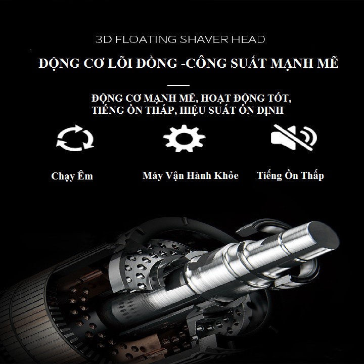 [HÀNG XỊN] MÁY CẠO RÂU 4 IN 1 CHÍNH HÃNG ĐA NĂNG SHAVER 6D DS-9166 CAO CẤP FULLBOX