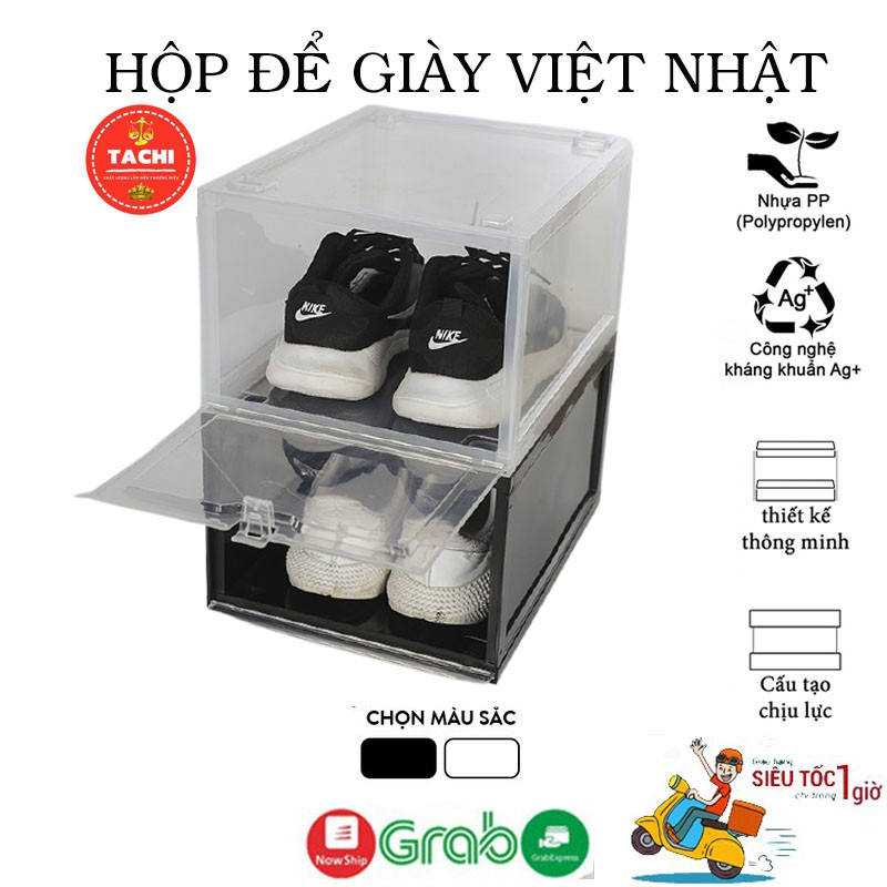 Hộp đựng giày nhựa cứng cao cấp size lớn có nắp nhựa cứng trong suốt lắp ráp tiện lợi,hộp để giày nhựa cứng Việt Nhật