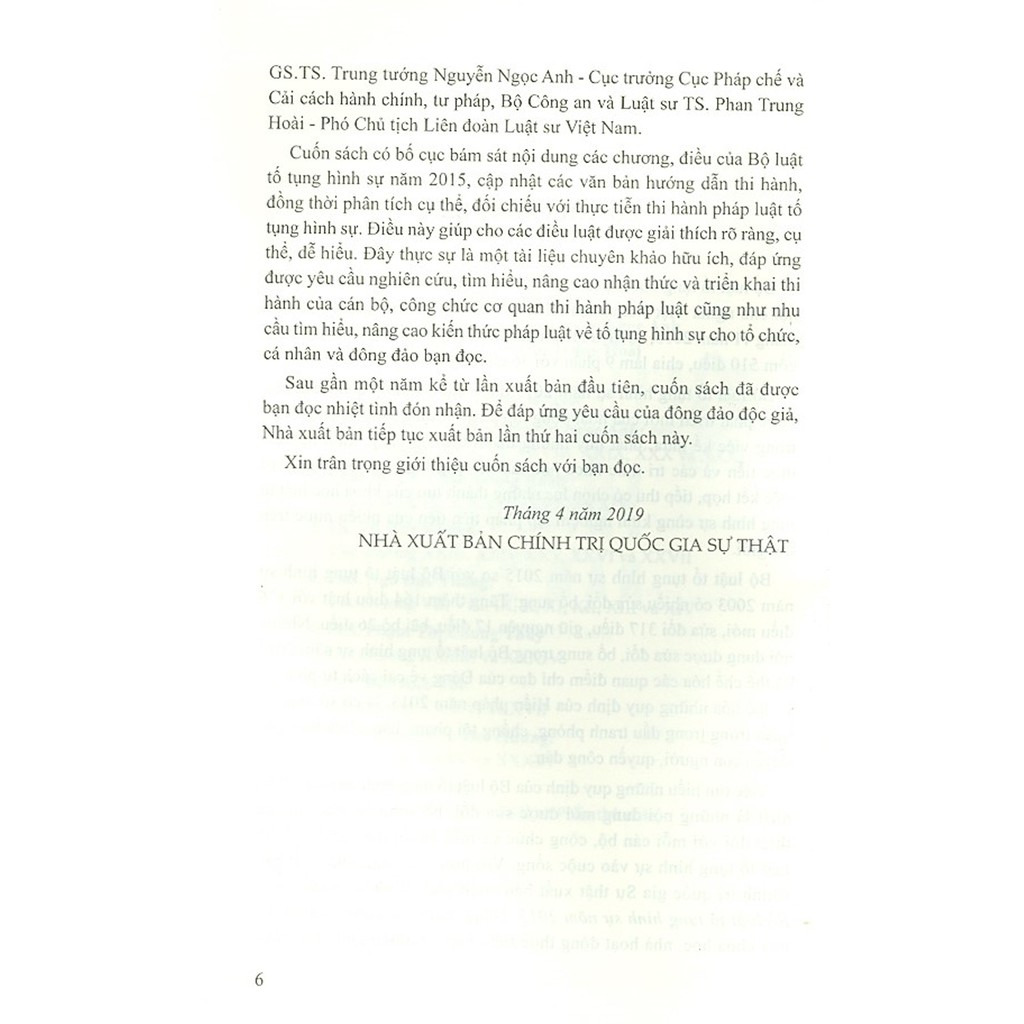 Sách - Bình Luận Khoa Học - Bộ Luật Tố Tụng Hình Sự Năm 2015 | BigBuy360 - bigbuy360.vn