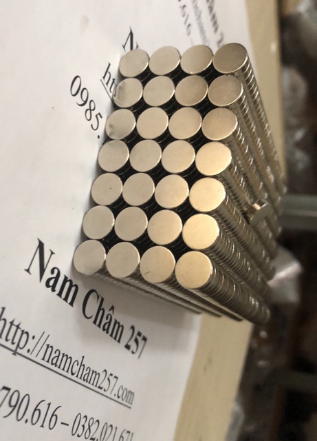 [Xả Kho] 10 viên Nam châm đất hiếm 10x3mm, loại nam châm trắng đất hiếm lực hút mạnh