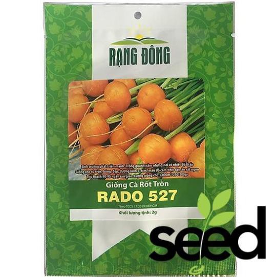 2 Gram Hạt Giống Cà Rốt Củ Tròn Rạng Đông
