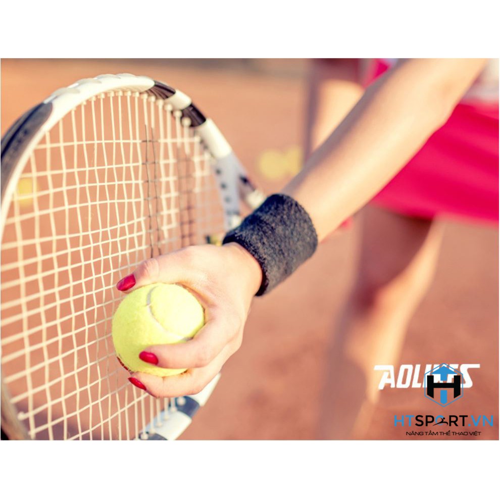 Băng Tay Chặn Mồ Hôi Quấn Bảo Vệ Cổ Tay Aolikes AL0230 Chính Hãng Thể Thao Tập Gym Tennis Cầu Lông Thấm Mồ Hôi (1 Chiếc)