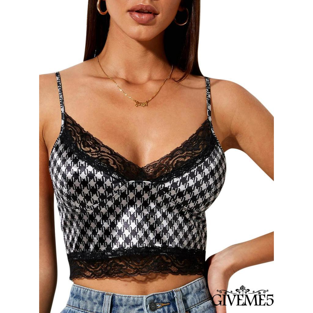 Áo Lửng Hai Dây Phối Ren Thời Trang Quyến Rũ Dành Cho Nữ