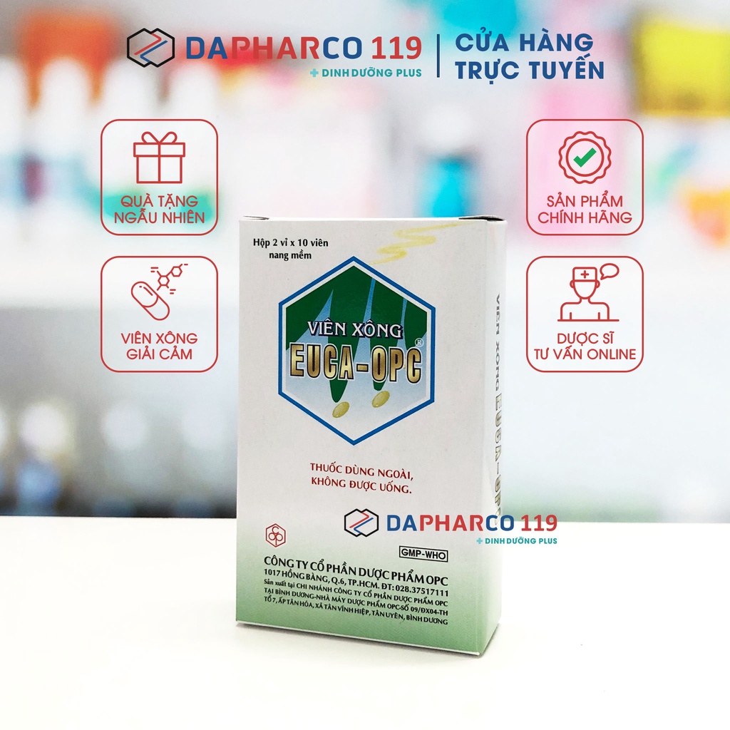 Viên xông cảm Euca OPC thay cho nồi lá xông DINHDUONGPLUS DD245 1