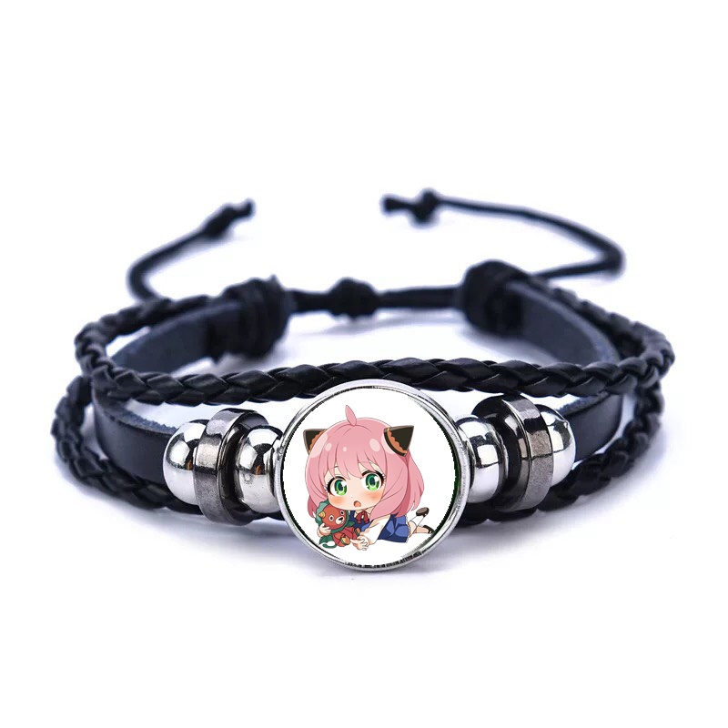 Vòng tay da lộn in hình nhân vật SPY x Family ver nằm gia đình điệp viên anime chibi tiện lợi xinh xắn thời trang