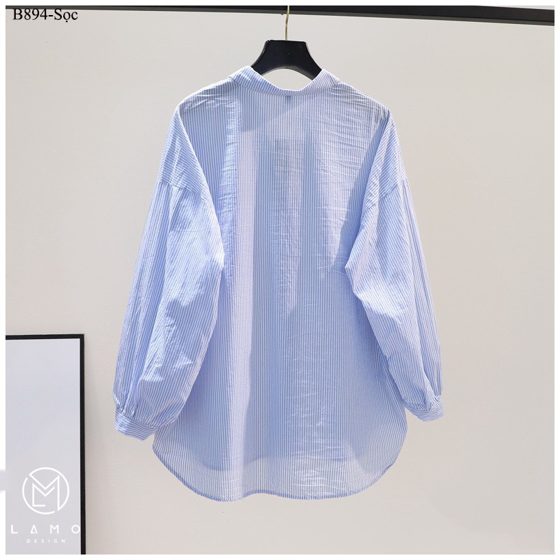 ÁO Sơ mi nữ form rộng tay phối nút LAMO-B894 | BigBuy360 - bigbuy360.vn