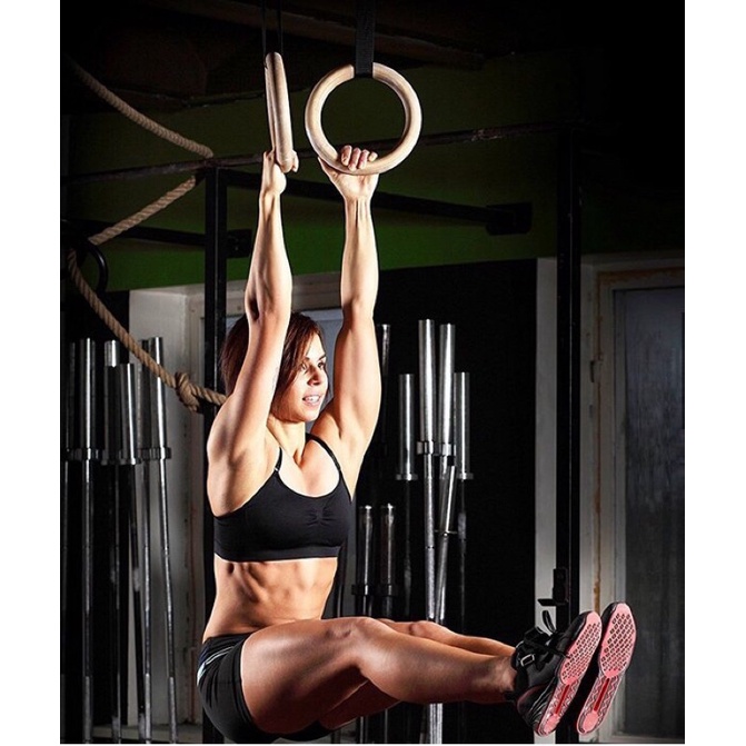Vòng xà treo Ring Dip gỗ Bạch Dương Vòng xà tay gymnastic rings Vòng xà treo thể dục giá siêu rẻ