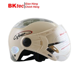 Mũ bảo hiểm nửa đầu có kính chính hãng BKtec, mũ bảo hiểm thời trang bk7sua