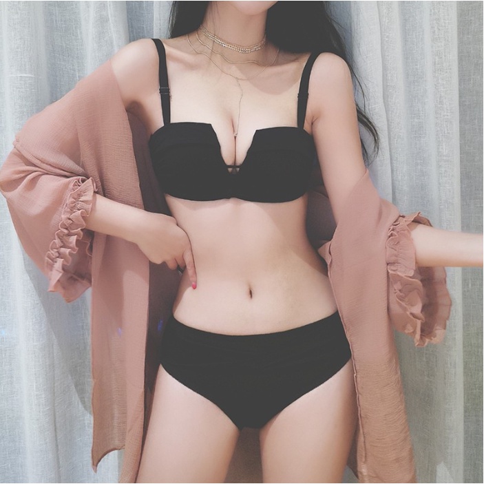 Áo Lót Nữ Không Gọng Tạo Khe Ngang Nâng Ngực - Bra Cao Cấp Có Mút Đệm Mỏng AOLOT11